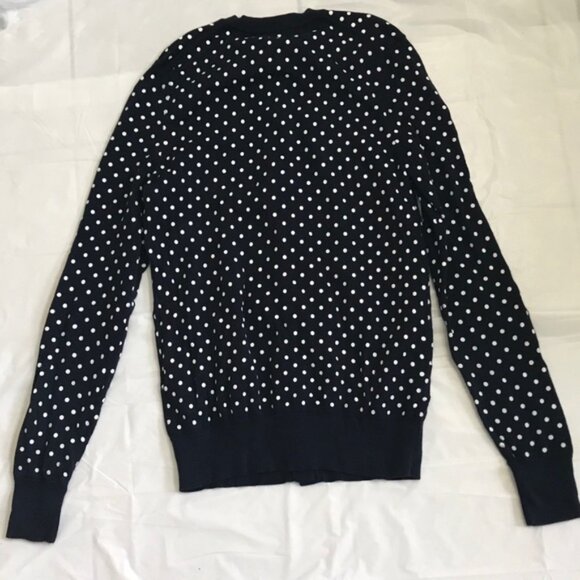 Tommy Hilfiger Polka Dot Cotton Cardigan Sweater Cardi Knit Top Jacket Preppy M - Picture 4 of 8